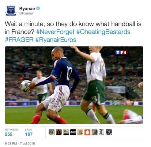 Ryanair insulte la France et les Français