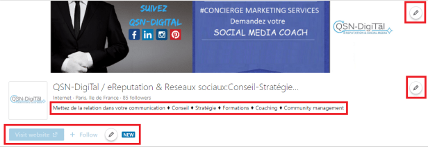 1_Page Linkedin-Nouvelle fonction 1 - par QSN-DigiTal