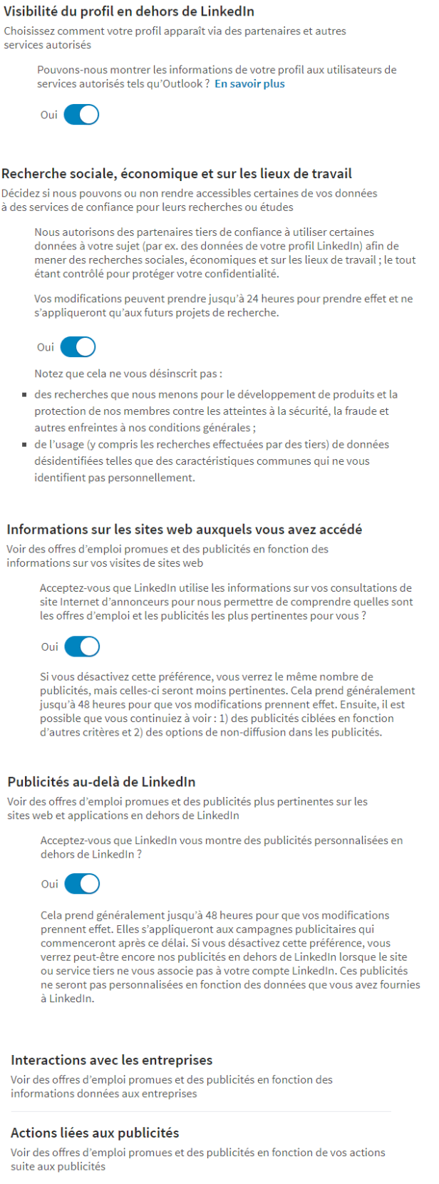 parametres linkedin et rgpd
