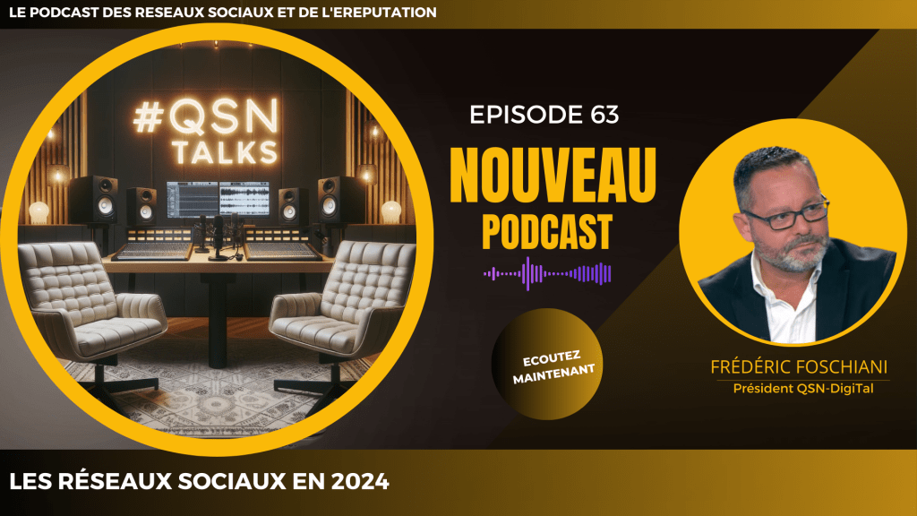 Cet article est la retranscription de l'épisode 63 du podcast QSNTALKS. Dans cet épisode, vous découvrirez un panorama des tendances actuelles des réseaux sociaux.
Des vidéos virales au référencement, du marketing vocal au retour du texte, du développement de l’intelligence artificielle au déploiement du fédiverse, etc
- L'auteur du podcast #qsntalks et de cet article est Frédéric Foschiani - Président de QSN-DigiTal , expert des réseaux sociaux et de l'eReputation.